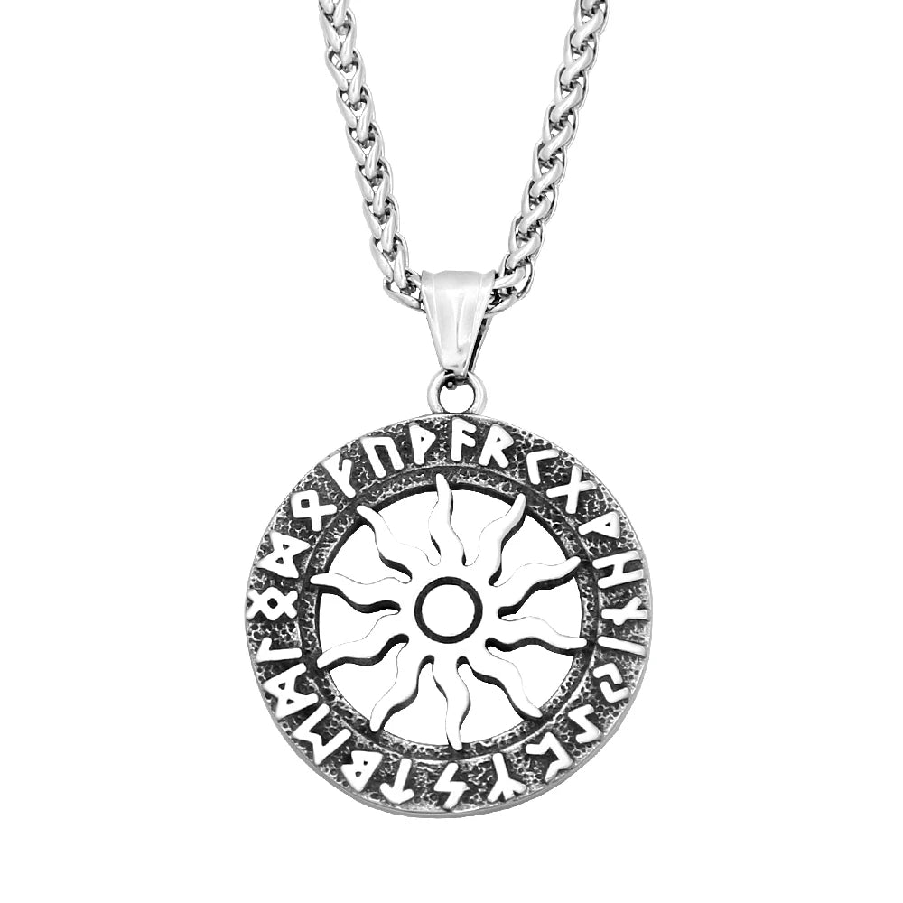 Sun God Apollo Pendant — Stainless Steel