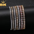 TBTK Fashion 3mm/4mm/5mm One Row Iced Out Chain AAA Zirconia Tennis Bracelet Hiphop Charms Wrist Luxury Jewelry