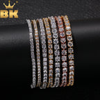 TBTK Fashion 3mm/4mm/5mm One Row Iced Out Chain AAA Zirconia Tennis Bracelet Hiphop Charms Wrist Luxury Jewelry