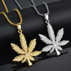 Maple Leaf Pendant Necklace — Stainless Steel