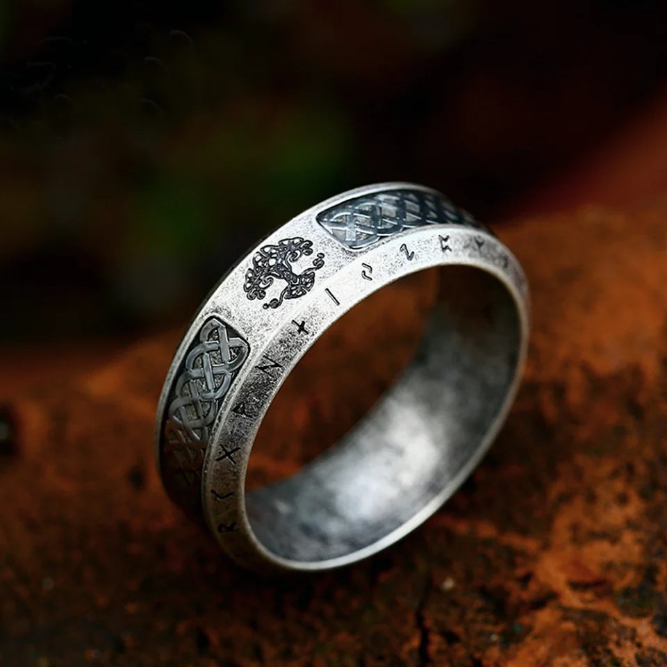 Viking Tree of Life Ring — Stainless Steel