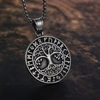 Gothic Tree of Life Pendant Necklace — Silver-Tone, Vintage Chain