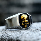NEW Men's 316L stainless-steel rings Punk Rock Gothic skull ring for teens fashion Jewelry for gift free shipping