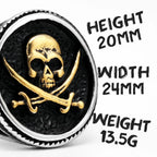 Pirate Skull Ring — Stainless Steel