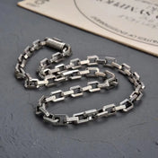 Clavicle-Length Link Chain Necklace — Stainless Steel