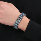 Casting Stainless Steel Man Bracelet 15MM Width Bike Motorcycle Chain Men's Bracelets & Bangles for Men 5 Color Bikers'
