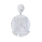 Iced Out Fear Nothing Lion Pendant — Two-Tone