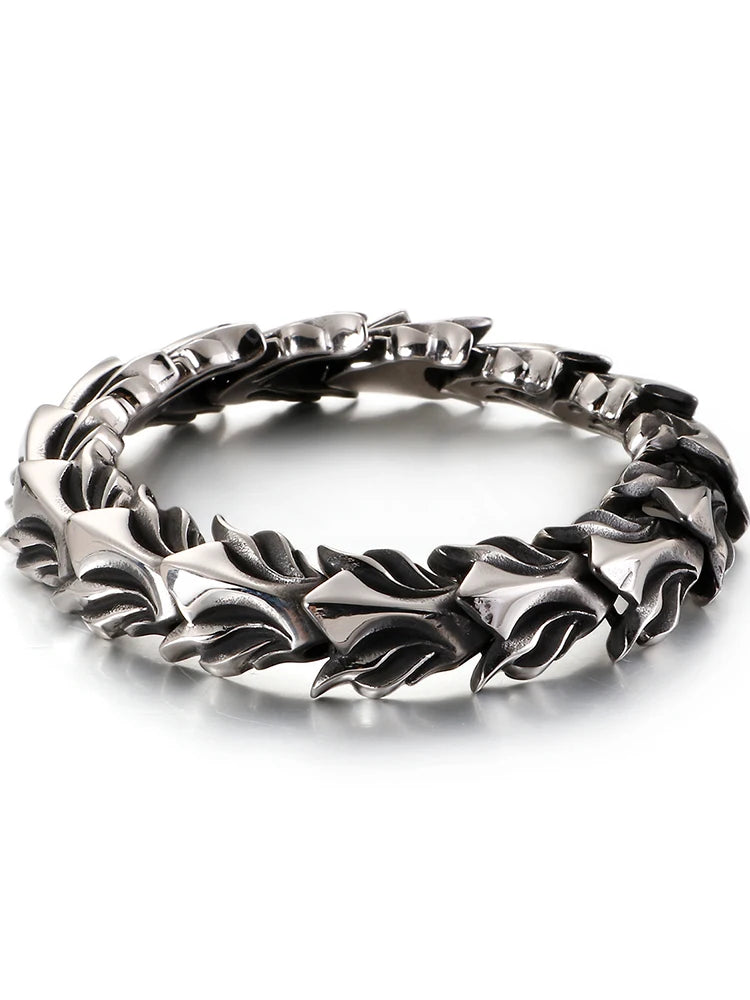 Cool Matte 316L Stainless Steel Men Bracelet for Man 17MM Width Keel Chain Bracelets Male Men's Male Jewelry 3 Sizes