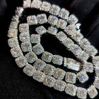 925 Silver VVS Moissanite Tennis Chain 10/12MM
