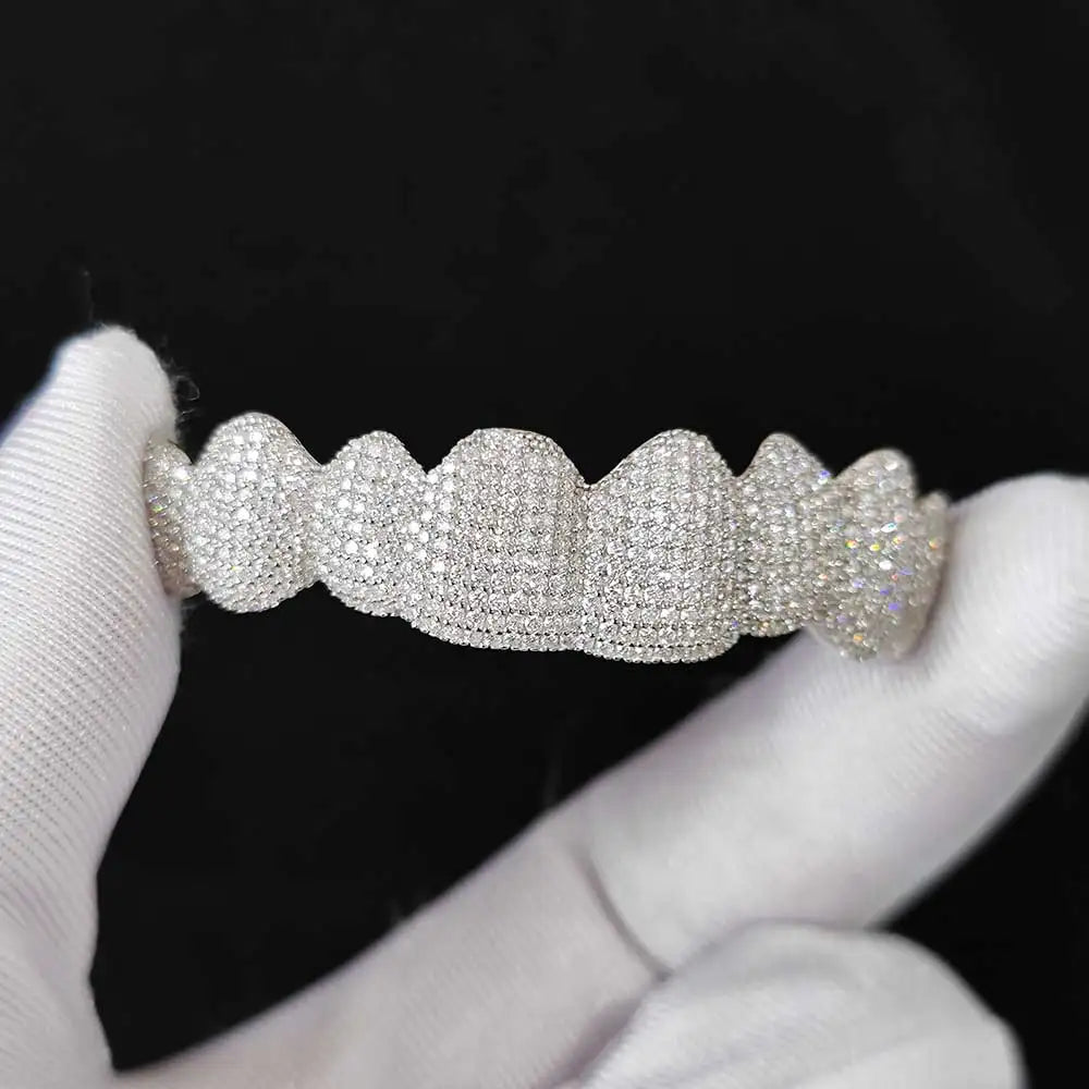 925 Silver VVS Moissanite Grillz Dental