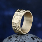 Odin Norse Viking Rune Amulet Gold Ring — 316L Stainless Steel