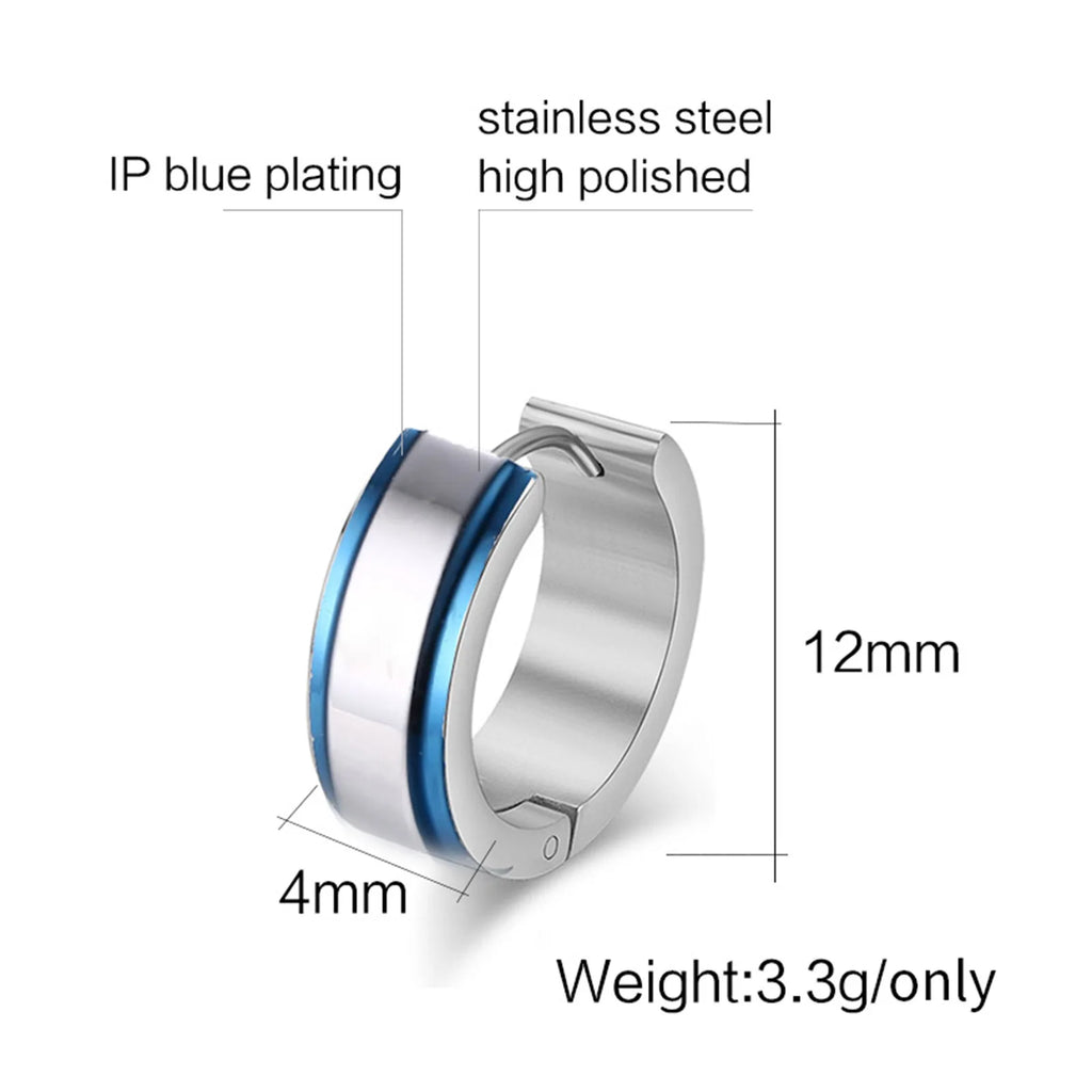 Minimal Circle Huggie Hoop Earrings — Stainless Steel