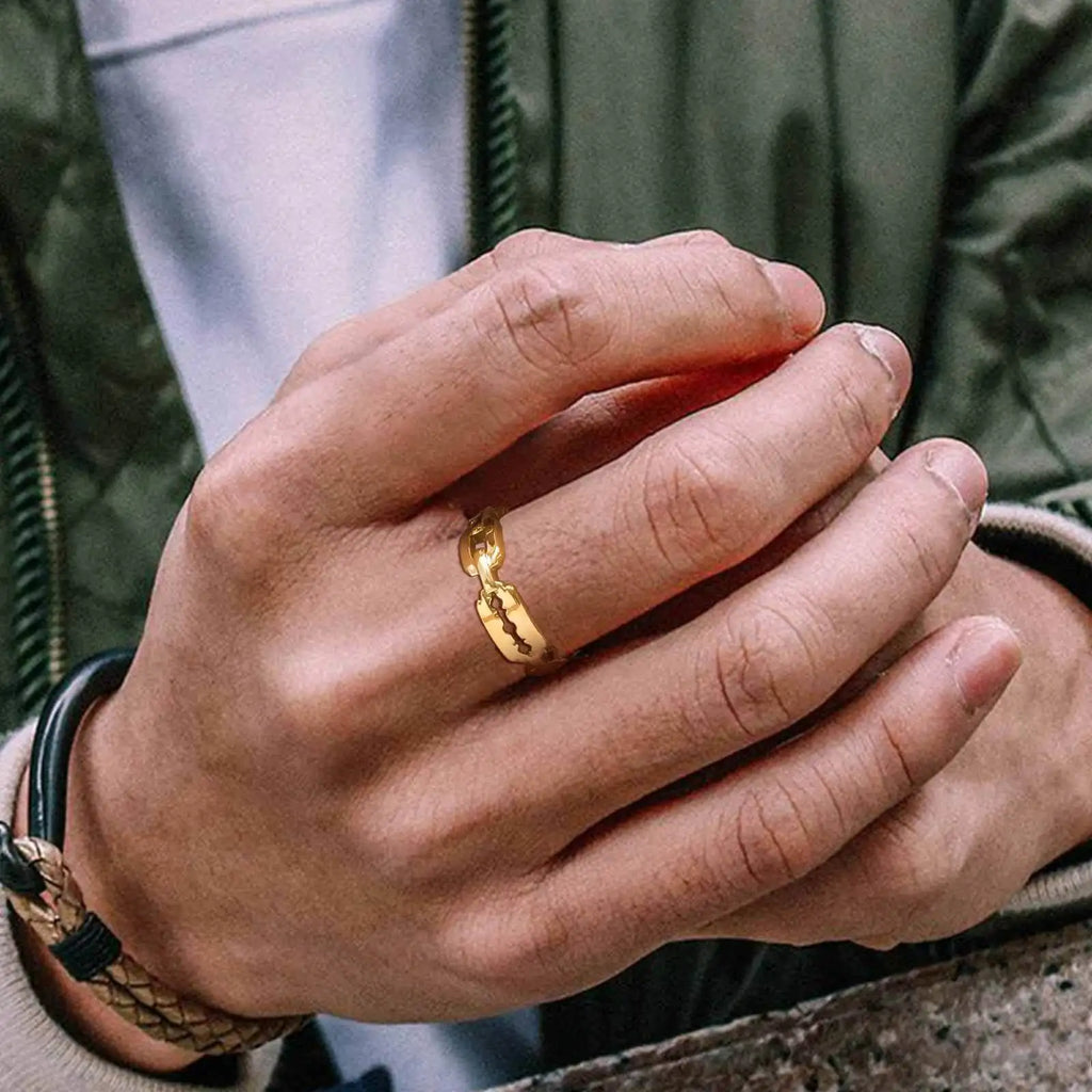 Minimal Blade Ring — Stainless Steel