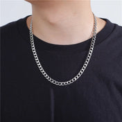 Silver-Tone Cuban Chain 12MM