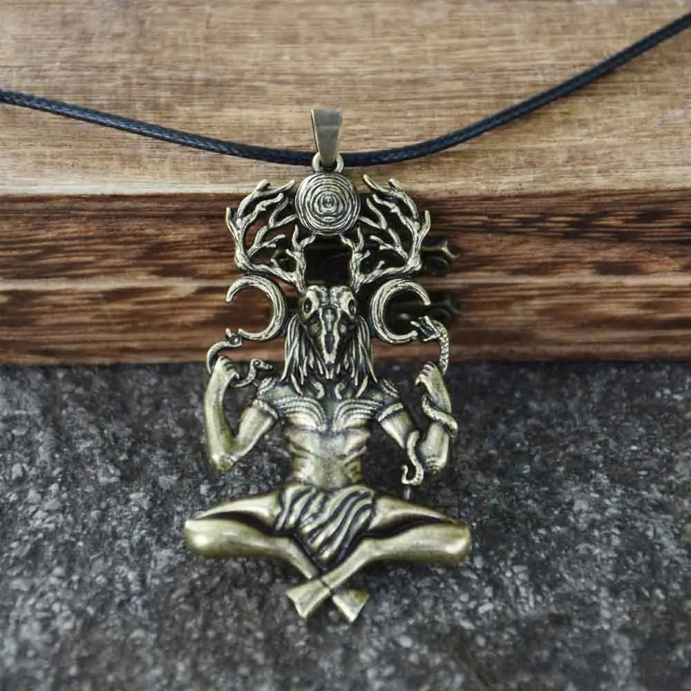 Cernunnos Horned God Pendant Necklace