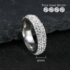 Luxury Iced Out Ring Homme Titanium Steel Chunky Rings For Men Women Couple Fashion Jewelry Accessories Wholesale Korea Style