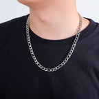 Skyrim Figaro Chain Necklace for Men Women Stainless Steel Gold Color Basic Punk Long Thick Link Chains Jewelry Gift Wholesale