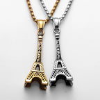 Eiffel Tower Pendant Necklace — Stainless Steel