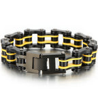 Rock And Roll Men's Bracelet Motorcycle Chain Mechanical Bracelets for Man 316L Stainless Steel Hand Jewelry