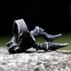 2023 new Vintage Gothic Steel Skull Rings Man Punk Rock Men Ring Heavy Sugar Skull Ring Mens Mandala Accessories free
