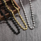 Trendy New Arrival: Skull-Motif Men's Necklace Gothic Dark Retro Punk Style Bold and Versatile Necklace