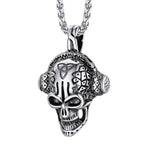 Skull Pendant Necklace — Stainless Steel Gothic