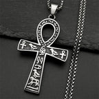 Cross Egyptian Steel Pendant Anka Vintage