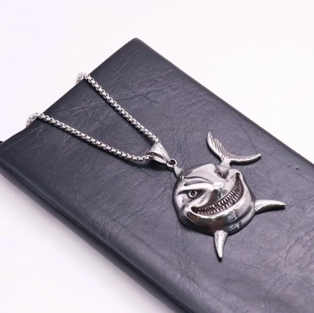 Shark Steel Pendant European American Evil