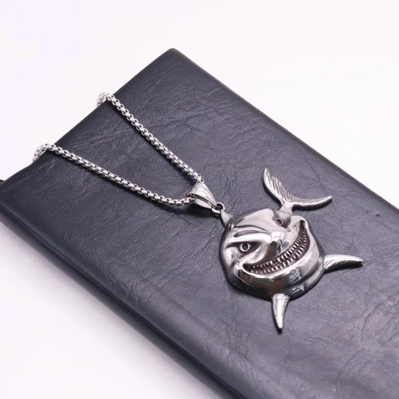 Shark Steel Pendant European American Evil