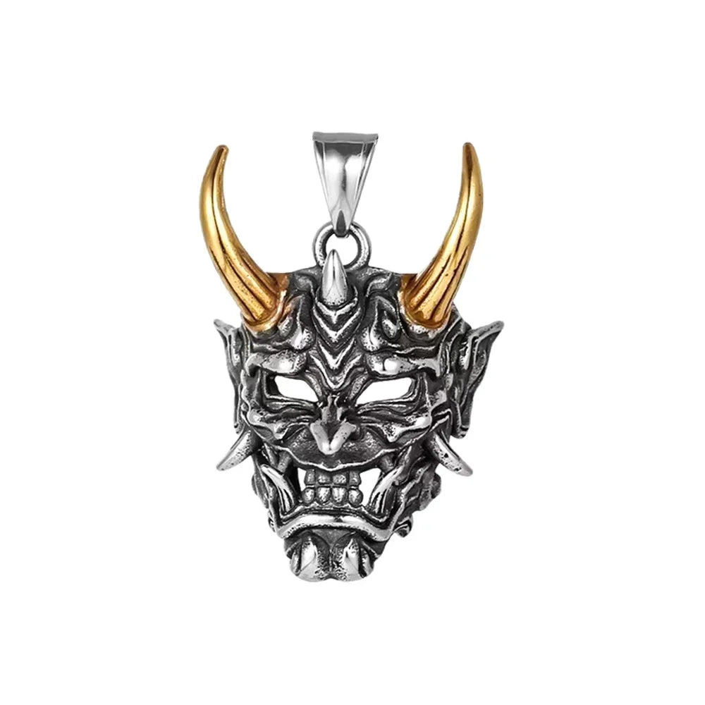 Gothic Ghost Skull Stainless Steel Pendant Necklace