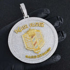 Iced Out Pendant Colorful Enamel Disc