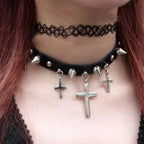 Fashion Gothic Jewellery Stretch Tattoo Choker Vintage Elastic Choker Necklace Retro Necklace Women's Necklace