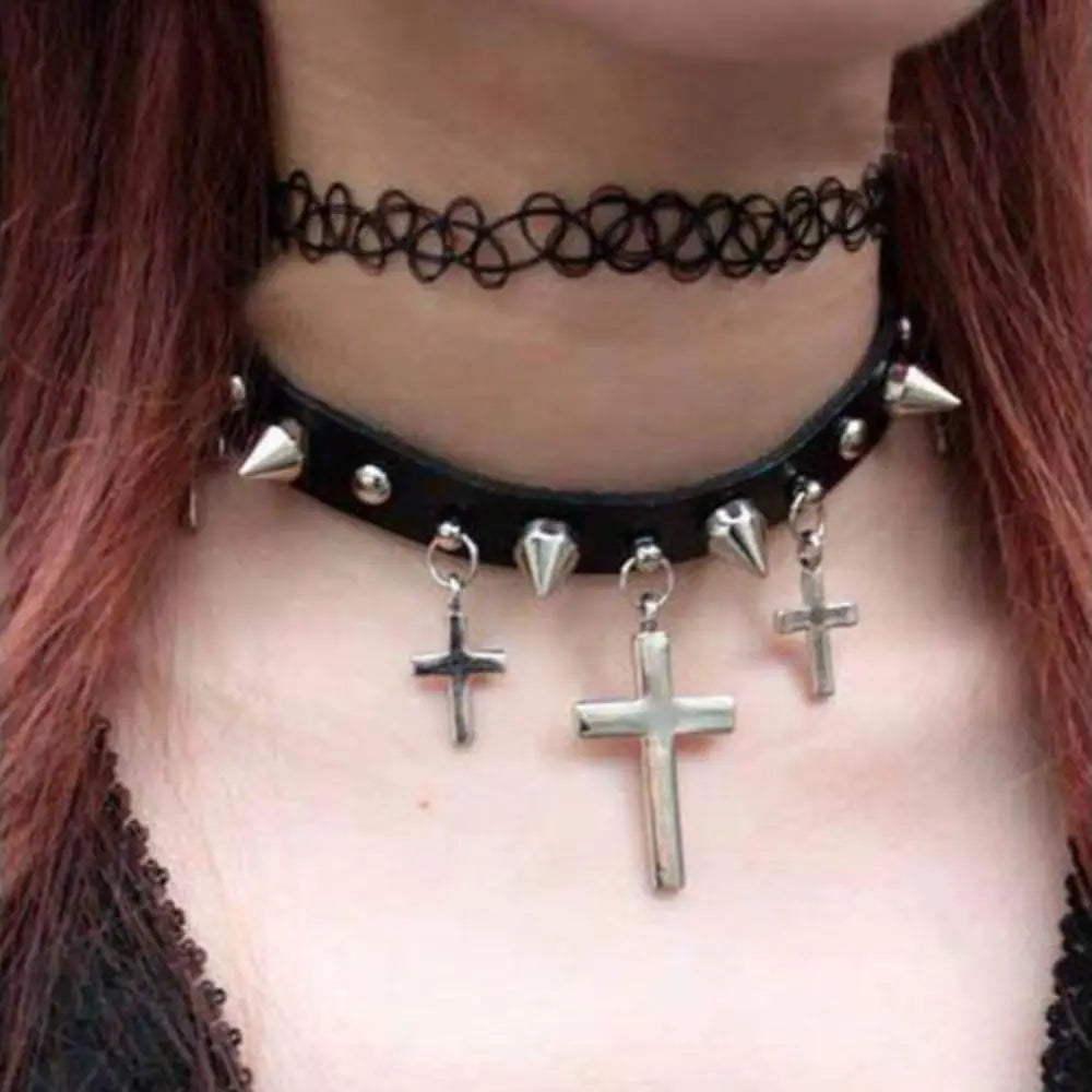 Fashion Gothic Jewellery Stretch Tattoo Choker Vintage Elastic Choker Necklace Retro Necklace Women's Necklace