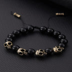 Vintage Gothic Skull Bracelet for Men — Motorcycle Adjustable