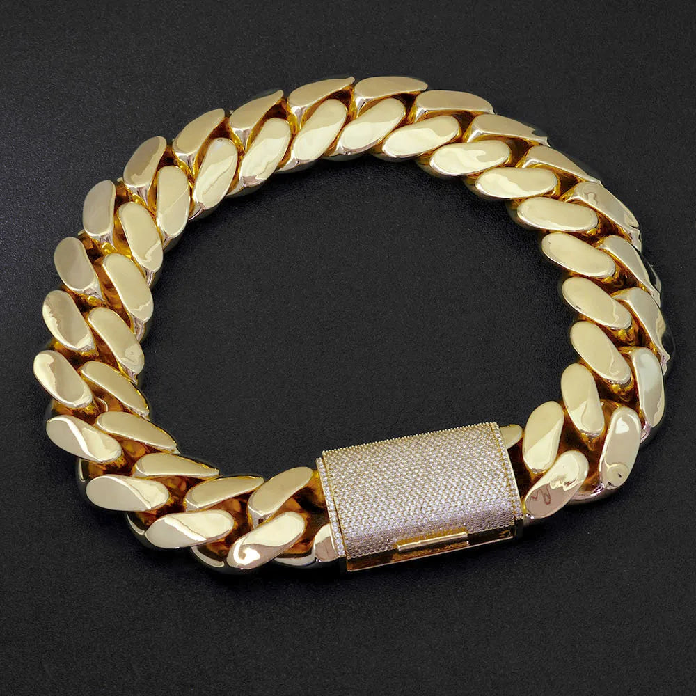 Rose Gold Cuban Chain Necklace 30/40MM Heavy