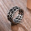 Cuban Twisted Chain Ring 10mm — Stainless Steel