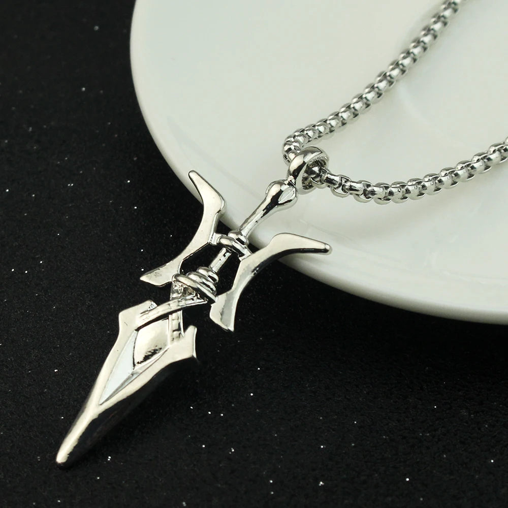 Death Note Halberd Pendant Necklace Misa Amane Cosplay Earrings Adornment Halloween Goth Cross Jewelry Christmas Valentines Gift