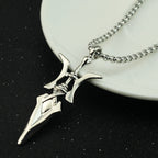 Death Note Halberd Pendant Necklace Misa Amane Cosplay Earrings Adornment Halloween Goth Cross Jewelry Christmas Valentines Gift