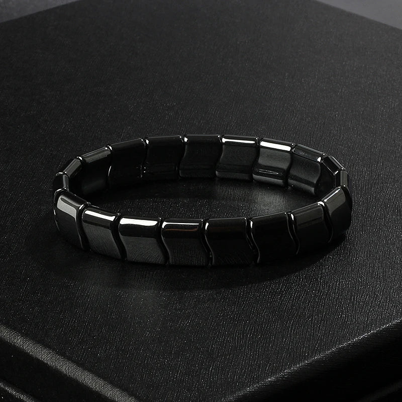 Fashion Wave Hematite Magnetic Bracelet Men Original Beaded Hematite Energy Bracelets for Women Positive Energy Jewelry