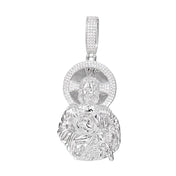 Hip Hop 5A+ Cubic Zirconic Paved Bling Iced Out Cross Pattern JESUS PIECE Pendants Necklace Men Rapper Jewelry Gold Silver Color