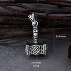 Thor's Hammer Nordic Mythology Men's Pendant Necklace Stainless Steel Trend Street Fashion Charm Jewelry Necklace