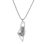 Palestine Map Pendant Necklace — Stainless Steel