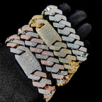Two-Tone Iced Out Cuban Chain Necklace 20MM