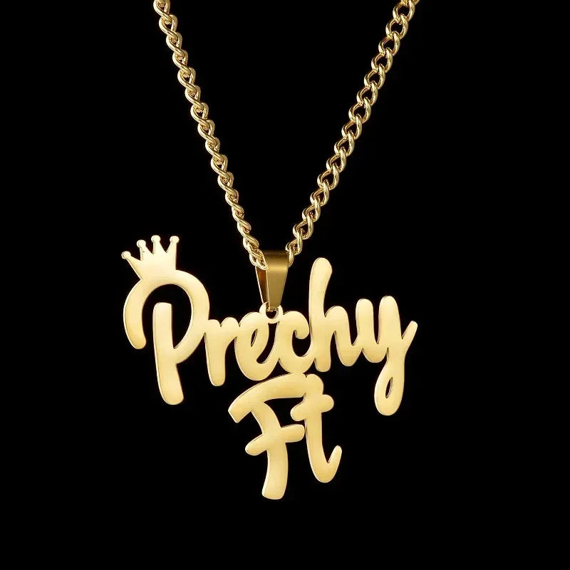 Multiple Styles Personalized Custom 2 Names Necklace Stainless Steel For Men Women Big Size Pendant Christmas Jewelry Gifts