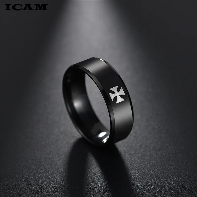 WWII Iron German Cross Ring — Stainless Steel