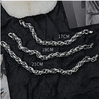 Classic Stainless Steel Cuban Chain Bracelet Fashion Men's Street Hip Hop Punk Titanium Steel Bracelet Fashion Men's Jewelry Gif