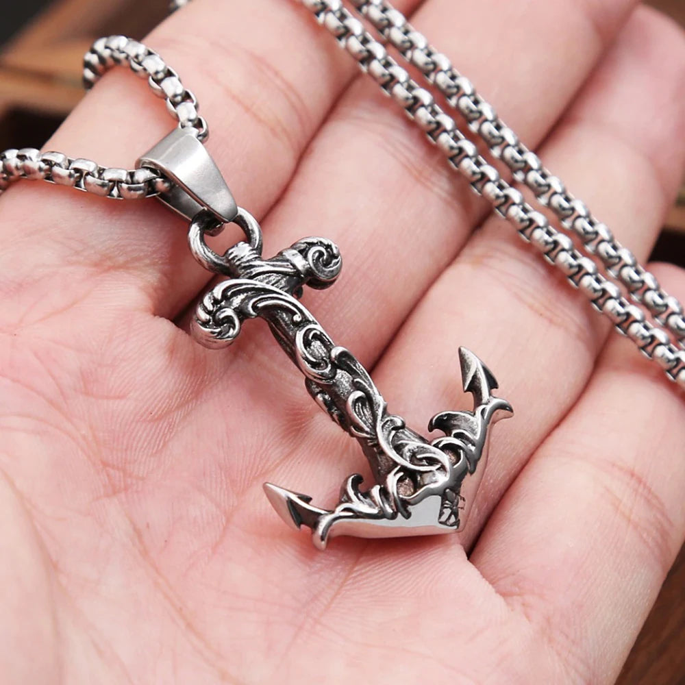 Viking Anchor Pendant — 316L Stainless Steel
