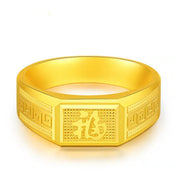 Simple Adjustable Open Ring for Men — Gold-Tone