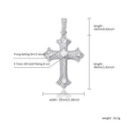 JINAO 2022 NEW European and American Style Colorful Cross Pendant High Quality Ice Cravejado AAA+ Cubic Zircon Jewelry For Gift