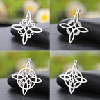 Trinity Witch Knot Charm Pendant — Steel